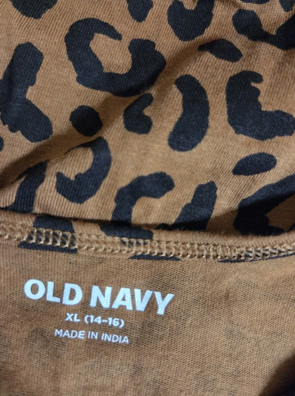 Girl's Old Navy Leopard Print Short Sleeve Dress